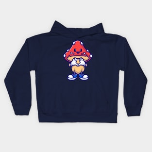 Happy Cute Mushroom Cartoon Kids Hoodie